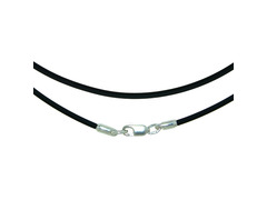 Серебряный шнур 50 см с серебряными замочками 630005б50